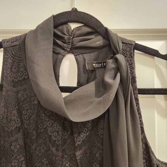 White House Black Market black cut in lace bodice jumpsuit size 8 - Picture 6 of 11